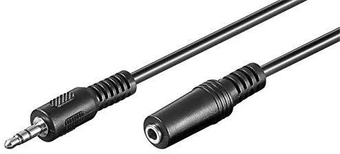 Kabelis „PremiumCord“ lizdas 3,5 mm – lizdas 3,5 mm, 10 m juodas (kjackmf10)