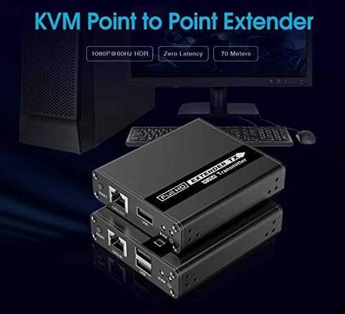 PremiumCord HDMI KVM ilgintuvas 4K ir FULL HD 1080p 70 m atstumu su USB perdavimu