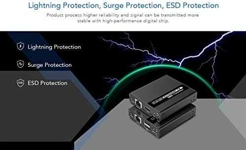 PremiumCord HDMI KVM ilgintuvas 4K ir FULL HD 1080p 70 m atstumu su USB perdavimu