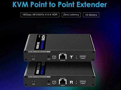 PremiumCord HDMI 2.0 KVM ilgintuvas Ultra HD 4kx2k@60Hz iki 70m su USB perdavimu