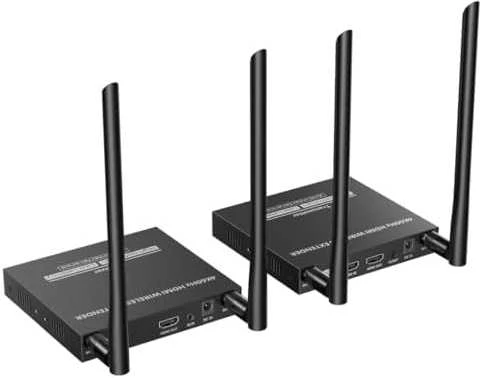 HDMI bevielis siųstuvas bei imtuvas su antenomis