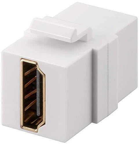 Baltas HDMI jungties adapteris su auksine jungtimi