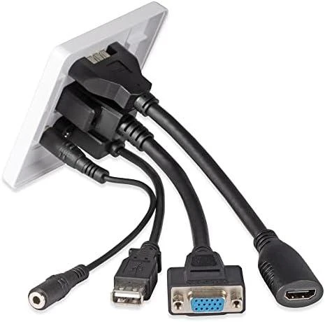 AV Sieninė Plokštė - LINDY Sieninė Plokštė VGA/HDMI/USB/3.5mm Stereo 86x86mm Balta