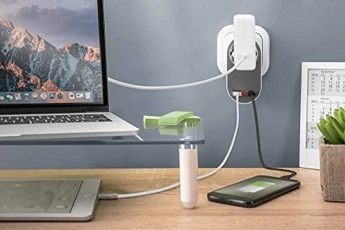 Assmann Electronic DIGITUS DA-70620 Lanksti maitinimo juosta 3680 W 250VAC 50 Hz 4x saugos lizdas 16 A 2x USB A jungtis 2,4 A