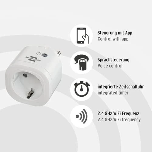 Kištukinis lizdas valdomas Wi-Fi, Brennenstuhl 1294850