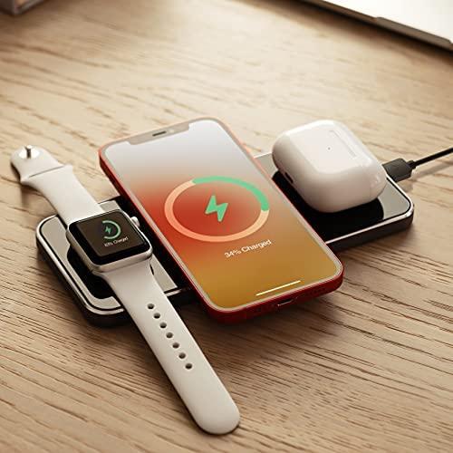 Belaidis įkroviklis Prestigio ReVolt A5 3in1 skirtas iPhone, Apple Watch,  AirPods | Varle.lt