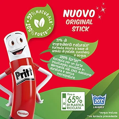 „Dell Pritt“ klijų pieštukai, kelių pakuočių pakuotė, 5 vnt. x 43 g, 9H, PS8BF