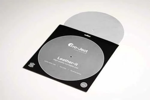 Pro-Ject Leather It B antistatinis ir antirezonansinis odinis kilimėlis - juodas