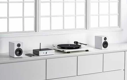 Muzikinis centras Pro-Ject STEREO SET E PHONO - Minimalistinė garso sistema su patefonu, juoda