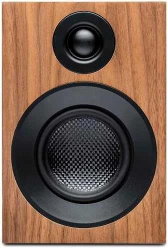 Stiprintuvas „Pro-Ject Speaker Box 3 E Carbon“ – 2 juostų lentyninė garsiakalbių sistema – riešutmedis