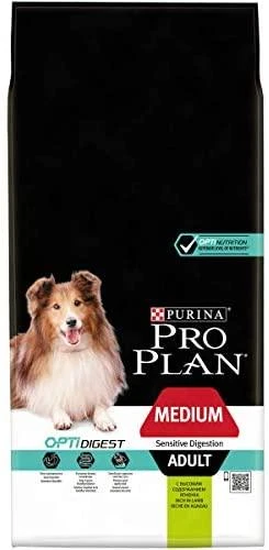 Purina Pro Plan OPTIDIGEST Sensitive Digestion Medium Adult Dog ėriena 14 kg, suaugusių vidutinių veislių, jautrią virškinimo sistemą turinčių šunų sausas pašaras su ėriena 12366972