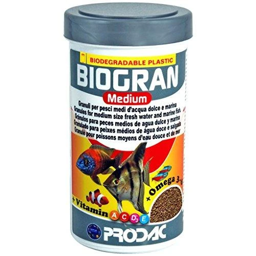 Prodac Biogran Medium vidutinės granulės visų rūšių vidutinio dydžio žuvims 250ml 100g
