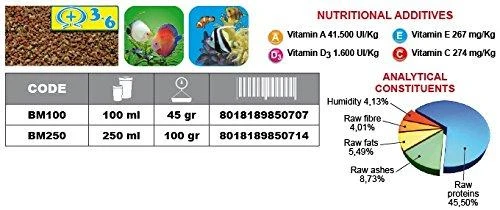 Prodac Biogran Medium vidutinės granulės visų rūšių vidutinio dydžio žuvims 250ml 100g