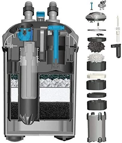 Prodac DF1200 išorinis filtras 350-500L akvariumui, su 9W UV lempa 25,5W 1200L/val