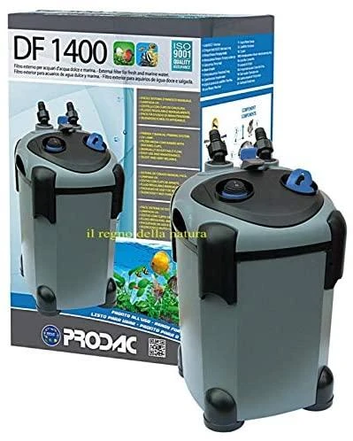 Prodac DF1400 išorinis filtras 600-800L akvariumui, su 9 UV lempa 29,3W 1400L/val