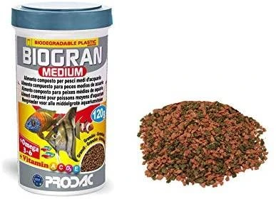 Prodac Biogran Medium vidutinės granulės visų rūšių vidutinio dydžio žuvims 100ml 45g