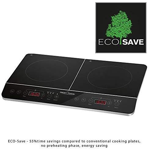 Clatronic Indukcinė Viryklė - Profi Cook PC-DKI 1067, 3500W, 2 Kaitvietės, Juoda