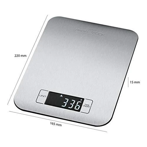 Virtuvinės svarstyklės Clatronic ProfiCook PC-KW 1061 Juodas, Nerūdijantis plienas Rectangle Electronic kitchen scale