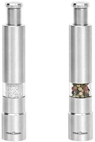 Profi Cook ProfiCook PC-PSM 1160 Salt & pepper grinder set Nerūdijantis plienas, Transparent
