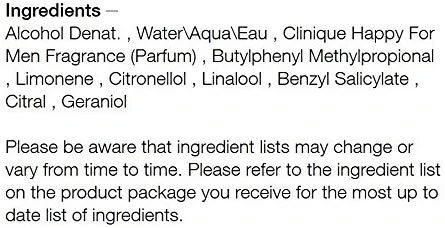Kvepalai vyrams Clinique Happy EDC, 100 ml