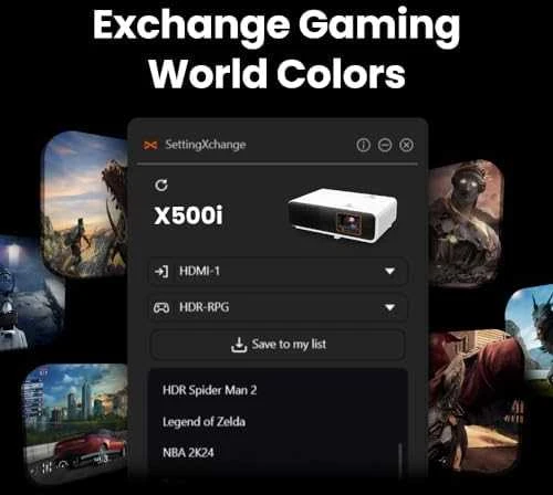Projektorius BENQ X500I 32200ANSI 4K UHD 0.69-0.83 DLP