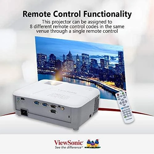 Projektorius ViewSonic PA503W (DLP, WXGA, 3600 ANSI, VGA x2, HDMI)