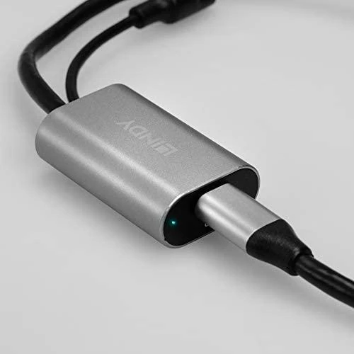 USB Prailginimo Laidas - LINDY USB 3.2 5Gbps C/C Aktyvus Prailginimo Laidas, 5 m, Juodas