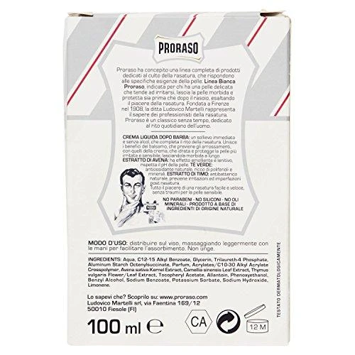 Jautrios odos balzamas po skutimosi Proraso White Line After Shave Balm, 100 ml