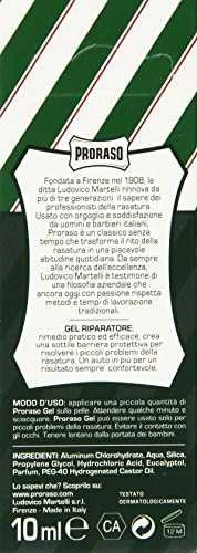 Proraso Gel Riparatore Gelis nuo įpjovimų, 10 ml