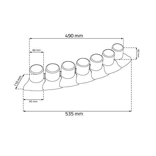 Prosperplast PP GARDEN PALISADE 7 BALL 4,05 m