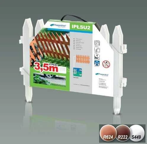 Prosperplast Dekoratyvinė plastikinė sodo tvorelė „Garden Classic“ 3,5 m (ruda)