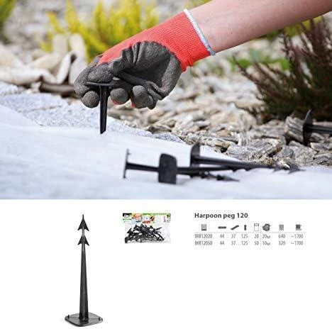 Prosperplast smeigtukai agrotekstilės tvirtinimui, 12,5 cm, 50 vnt