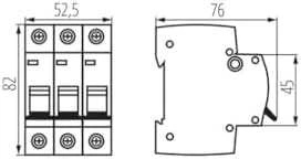 Kanlux 23169 automatinis jungiklis 3P C 50A 6kA AC KMB6-C50/3 VDE 23169
