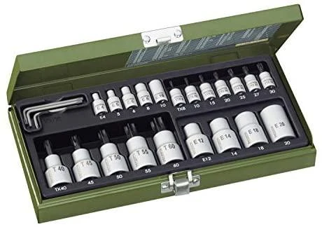 Galvučių rinkinys 1/4"+1/2" TX PROXXON