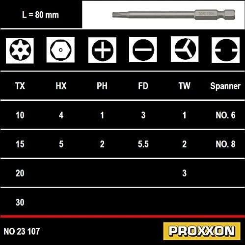 75 dalių galvučių rinkinys PROXXON 1/4''