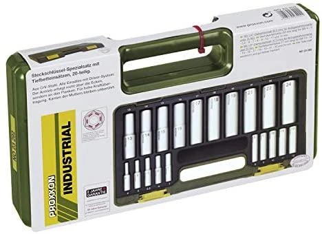 Galvučių rinkinys 1/4"+1/2" 20 dalių PROXXON