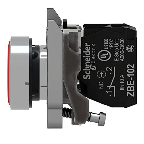 Schneider Electric 22mm valdymo mygtukas raudonas su 1R grįžtimi (XB4BA42)