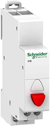 „Schneider Electric“ vieno mygtuko spyruoklinis grąžinimas iPB-20-01-R 20A 1NC raudonas (A9E18031)