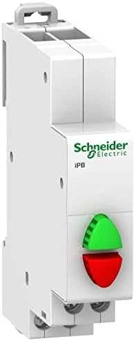 „Schneider Electric“ dvigubas mygtukas žalia/raudona iPB 1 NO - 1 NZ (A9E18034)