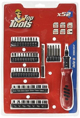 Top Tools Atsuktuvas su keičiamais antgaliais 52 dalys 39D357