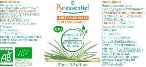 Puressentiel Citronelų aliejus 10ml