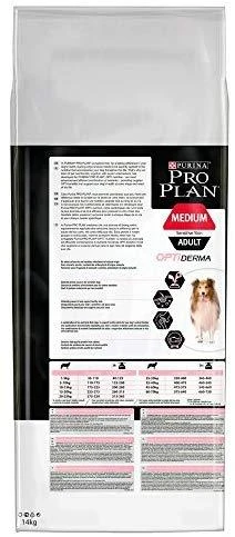 Purina Pro Plan OPTIDERMA dog adult Medium Sensitive Skin 14 kg, suaugusių vidutinių veislių, turinčių jautrią odą šunų sausas pašaras 12367239