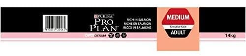 Purina Pro Plan OPTIDERMA dog adult Medium Sensitive Skin 14 kg, suaugusių vidutinių veislių, turinčių jautrią odą šunų sausas pašaras 12367239