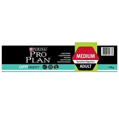 Purina Pro Plan OPTIDIGEST Sensitive Digestion Medium Adult Dog ėriena 14 kg, suaugusių vidutinių veislių, jautrią virškinimo sistemą turinčių šunų sausas pašaras su ėriena 12366972