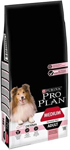Purina Pro Plan OPTIDERMA dog adult Medium Sensitive Skin 14 kg, suaugusių vidutinių veislių, turinčių jautrią odą šunų sausas pašaras 12367239