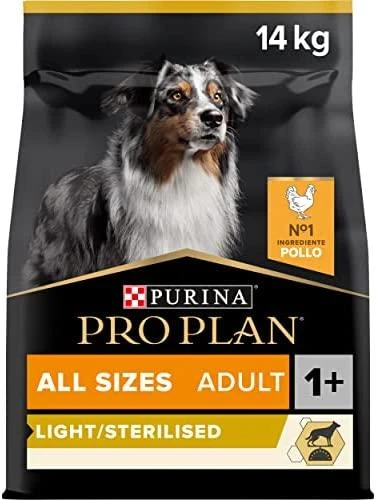 Purina Pro Plan OPTIWEIGHT All Sizes Adult Dog vištiena 14 kg, visų veislių suaugusių šunų sausas pašaras svoriui kontroliuoti