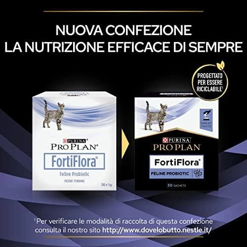 Purina Nestle Kačių Maisto Papildai - Pro Plan Fortiflora 30 X 1G
