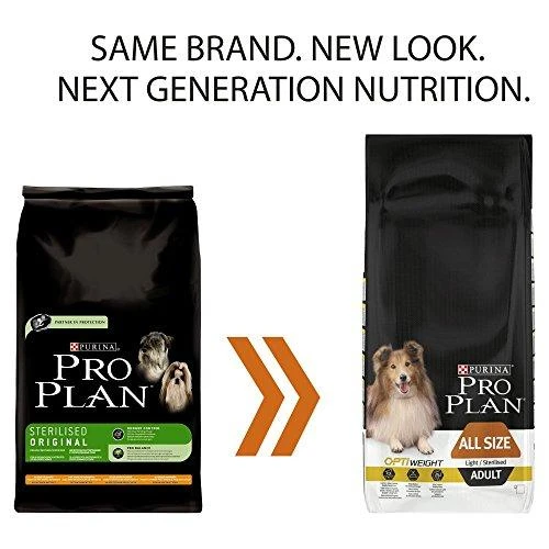 Purina Pro Plan OPTIWEIGHT All Sizes Adult Dog vištiena 14 kg, visų veislių suaugusių šunų sausas pašaras svoriui kontroliuoti