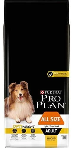 Purina Pro Plan OPTIWEIGHT All Sizes Adult Dog vištiena 14 kg, visų veislių suaugusių šunų sausas pašaras svoriui kontroliuoti
