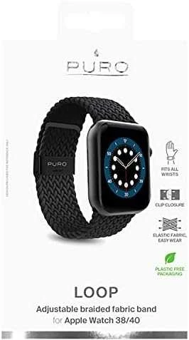 Išmaniojo laikrodžio Apple pintas dirželis, Juodos spalvos, 38/40mm